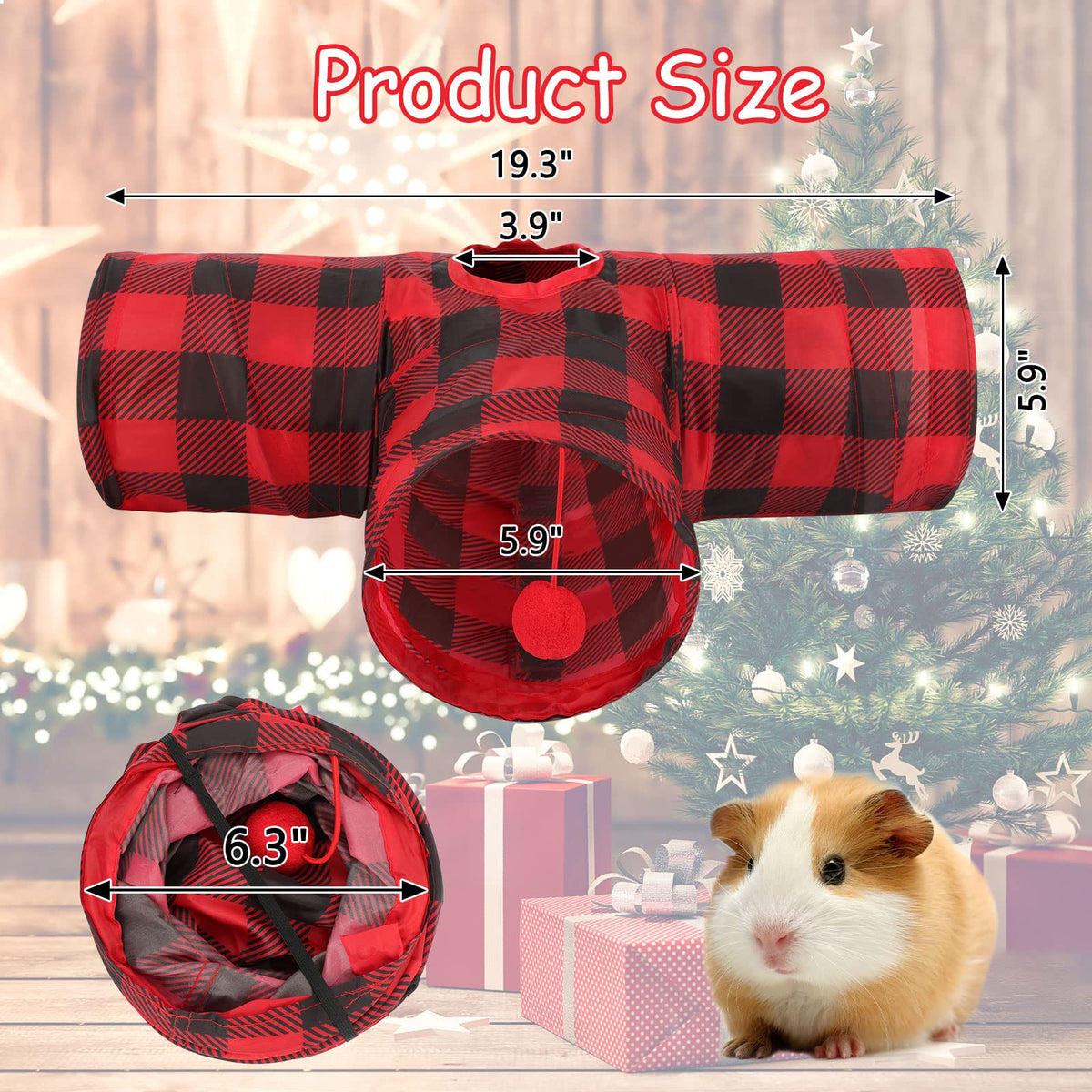 5.9" Collapsible 3 Way Small Animal Tunnel T557