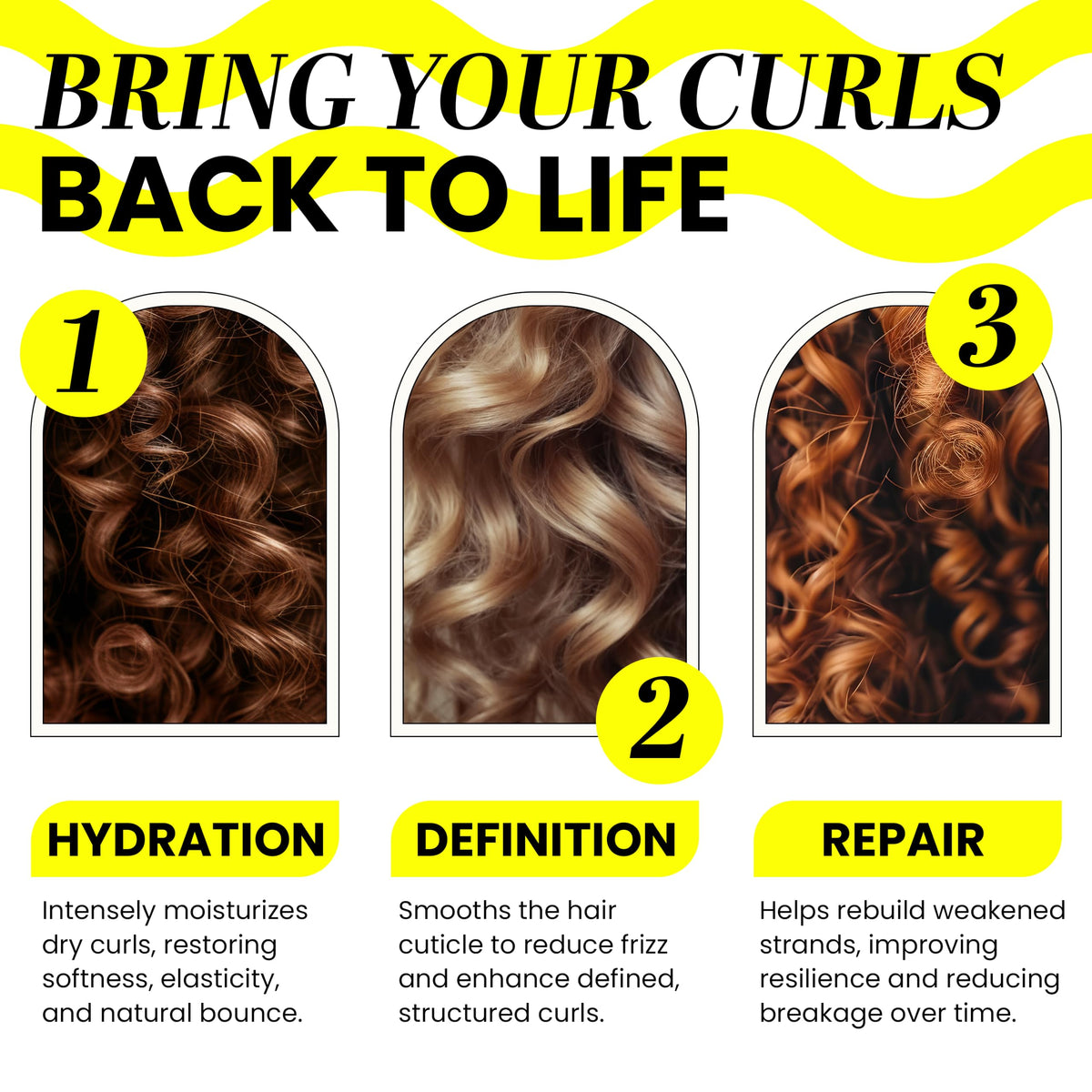Curly Hair Shampoo and Conditioner Set D7922