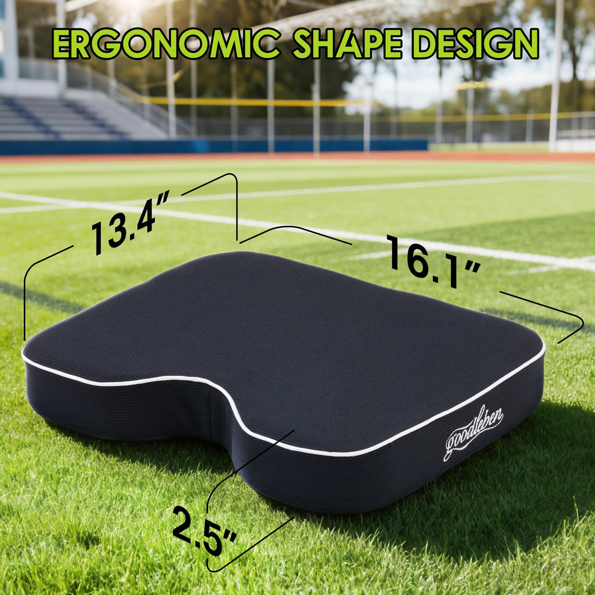 Dual-Layer Foam Breathable Waterproof Stadium Cushion V4977