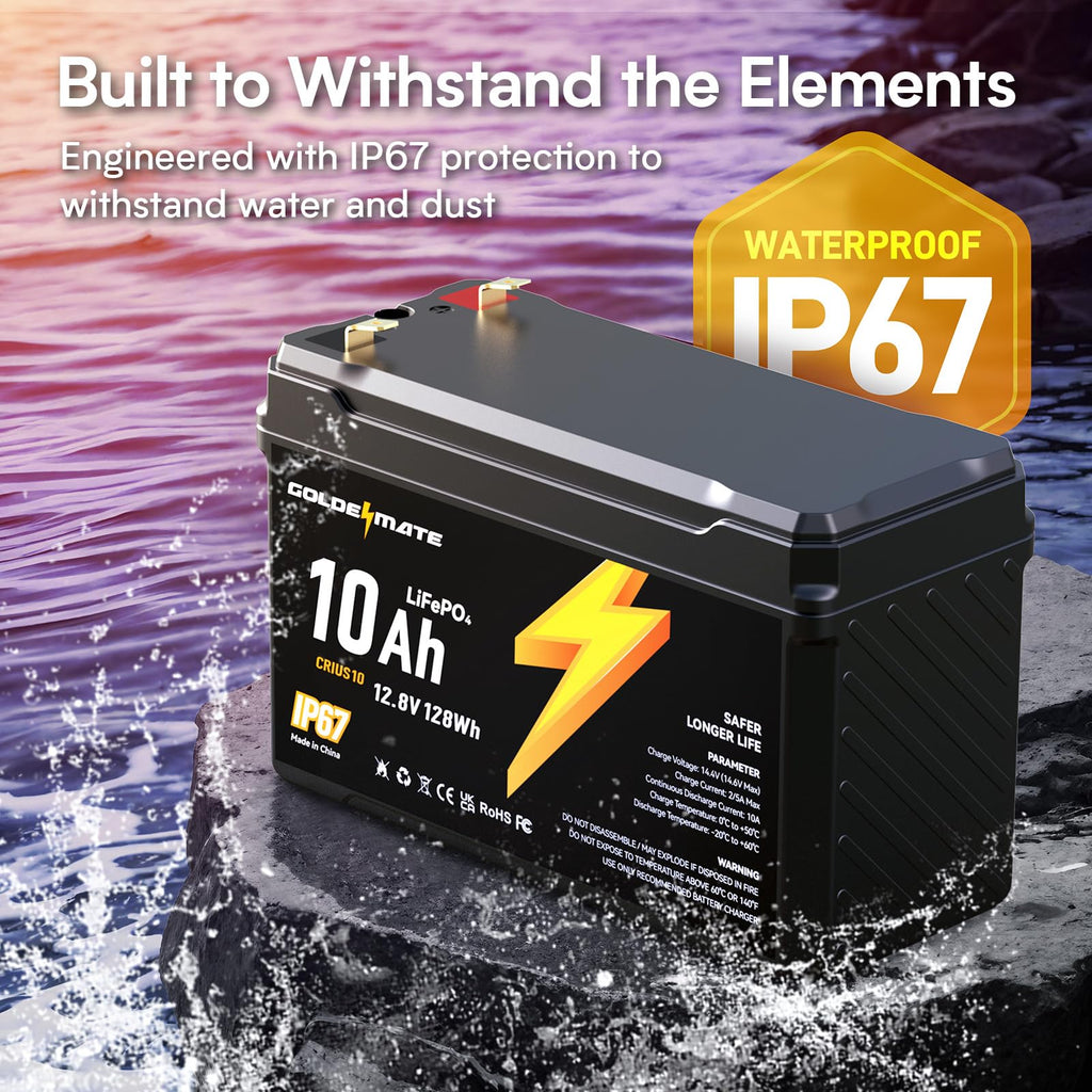 12V 10Ah Lithium LiFePO4 Battery 2 Packs C82140