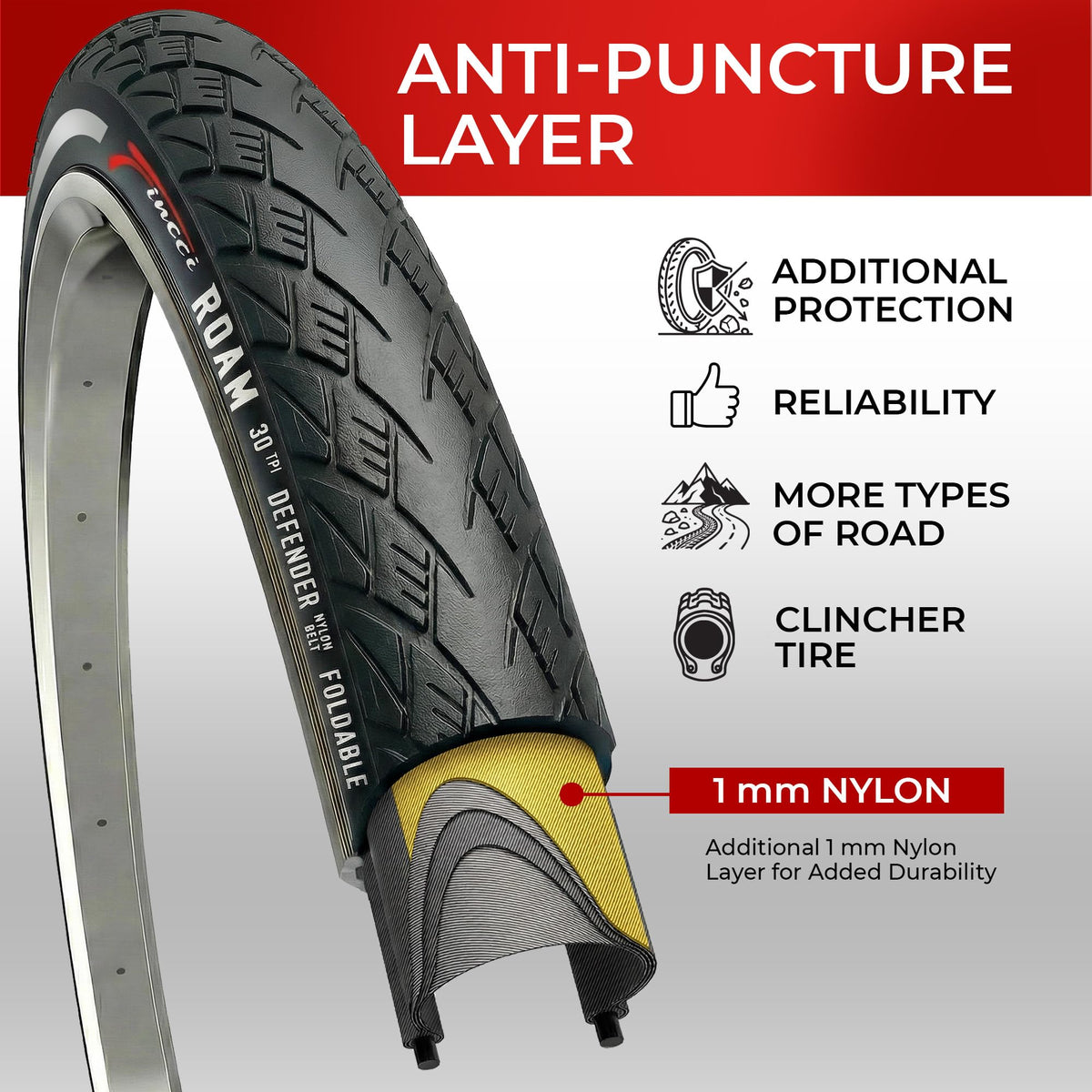 700x35c Foldable Hybrid Bike Tires C928