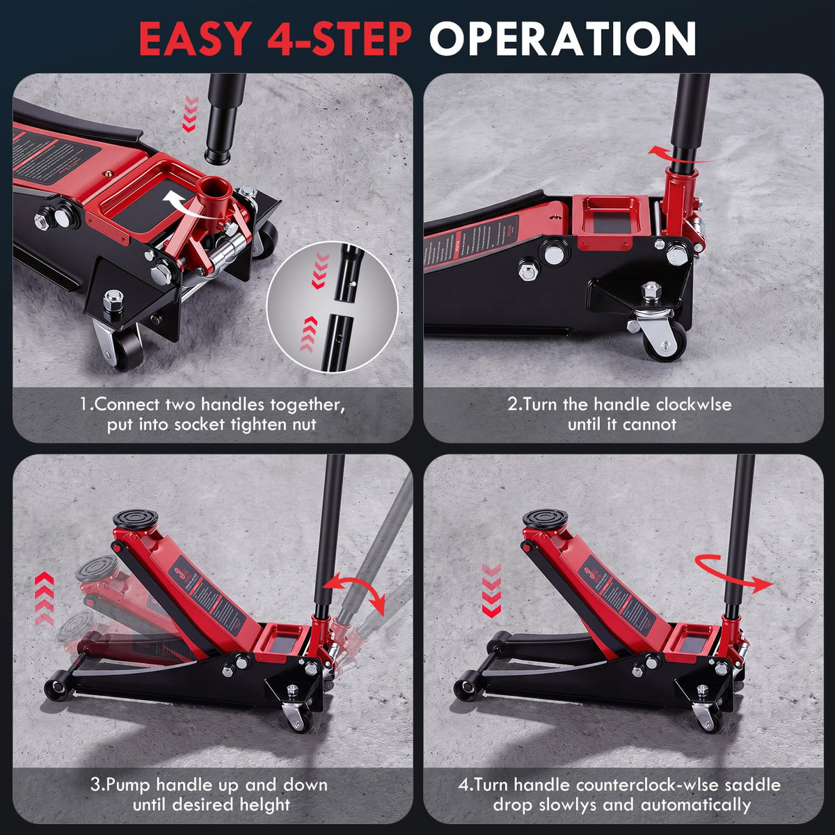 3 Ton Low Profile Hydraulic Floor Jack O374345