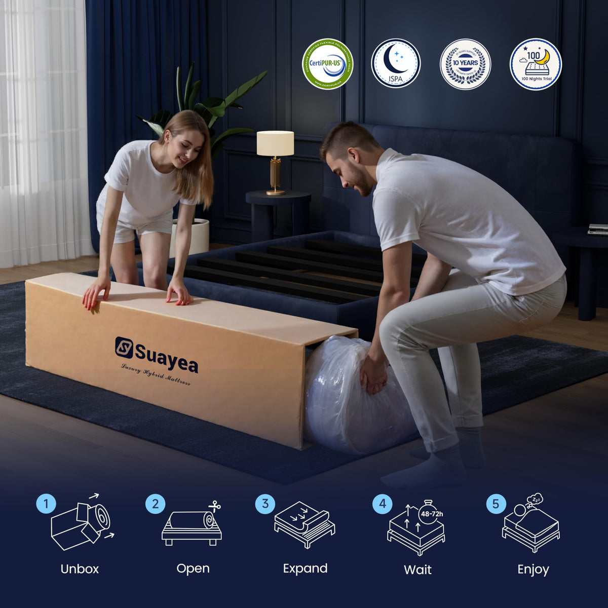 8 inch Hybrid Memory Foam Full Mattress I5662
