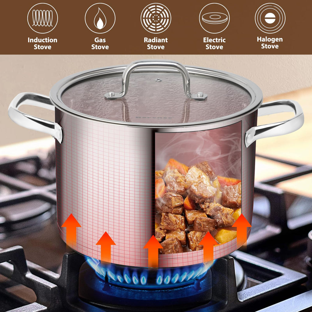 Stainless Steel 8-Quart Stock Pot R507