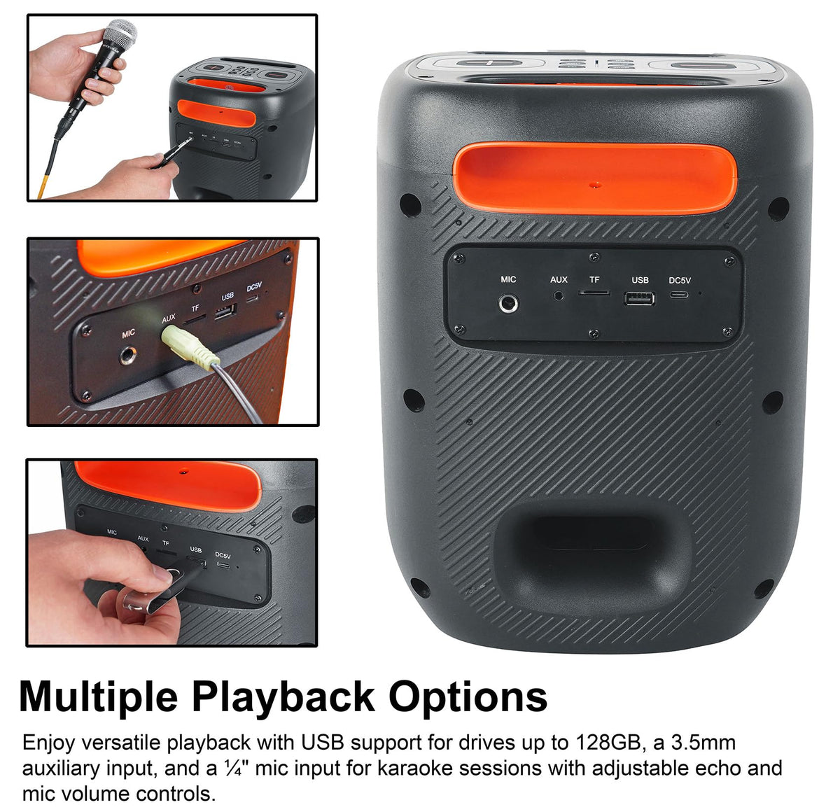 6.5" LED Bluetooth Speaker 2-Pack B754