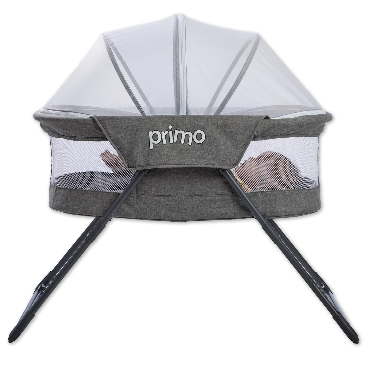 Lightweight Folding Travel Bassinet with Mesh Canopy and Carrying Tote Bag C66805