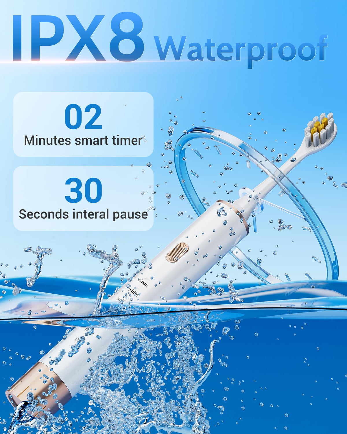 2 Pack Electric Toothbrush with 12 Replacement Heads F40580