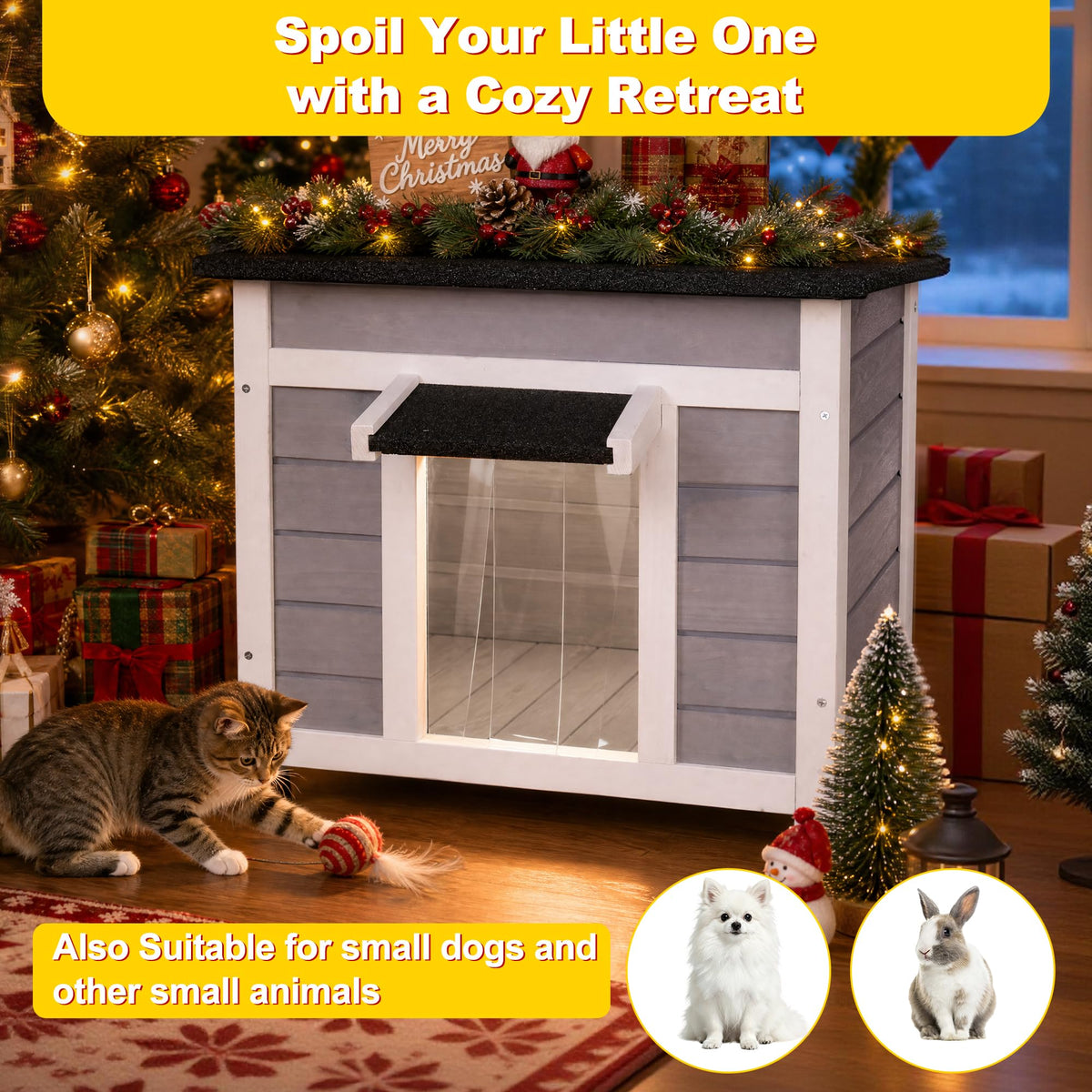 Insulated Outdoor Cat House J98795