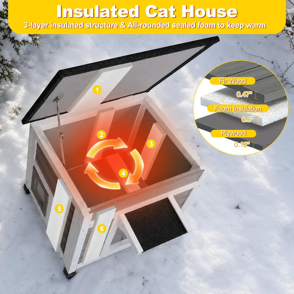 Insulated Outdoor Cat House J98795