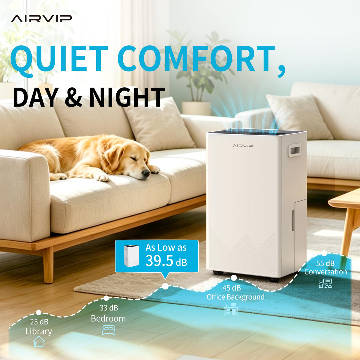 50 Pints Dehumidifier with Drain Hose F83873