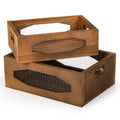 Set of 2 Wooden Nesting Countertop Baskets W72503