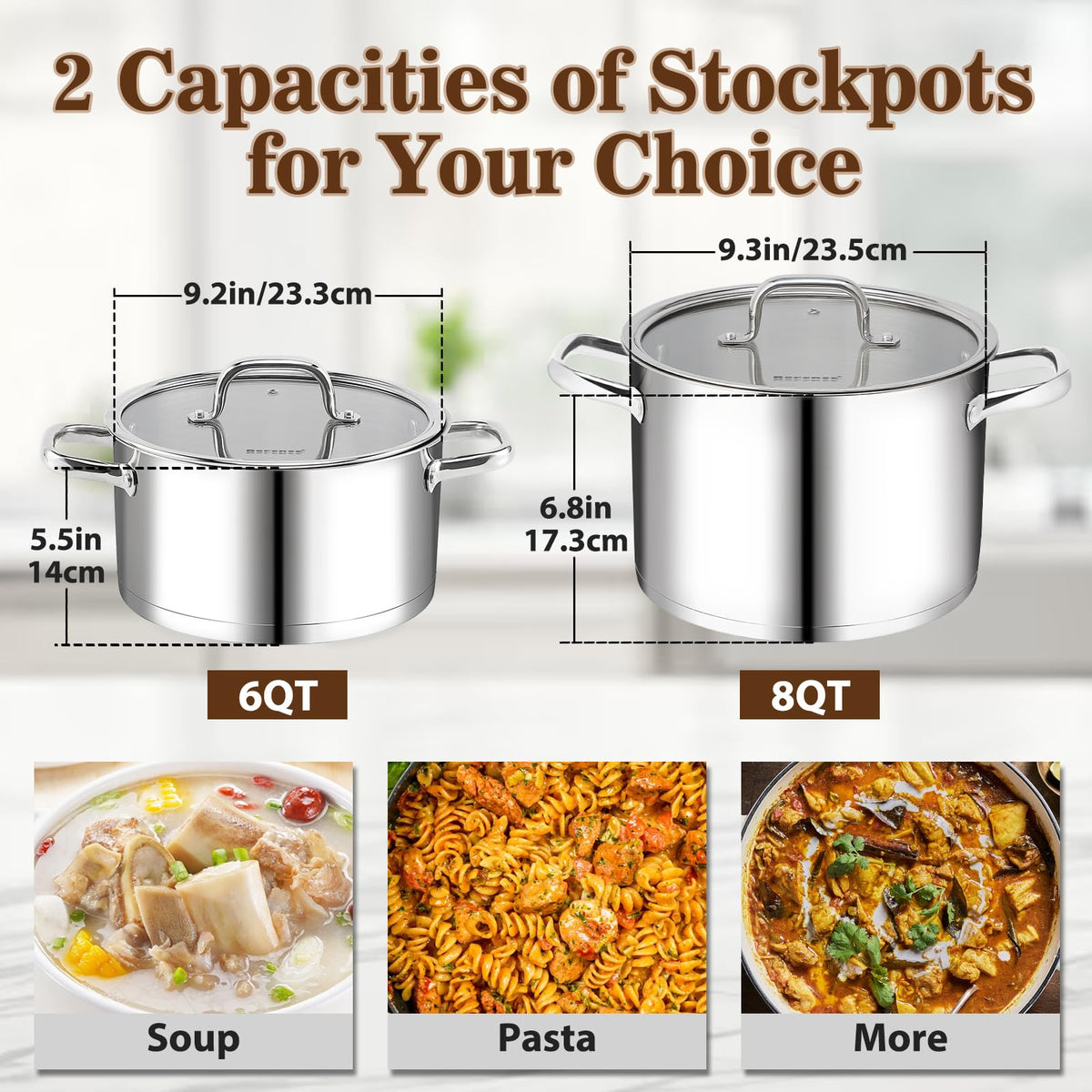 Stainless Steel 8-Quart Stock Pot R507