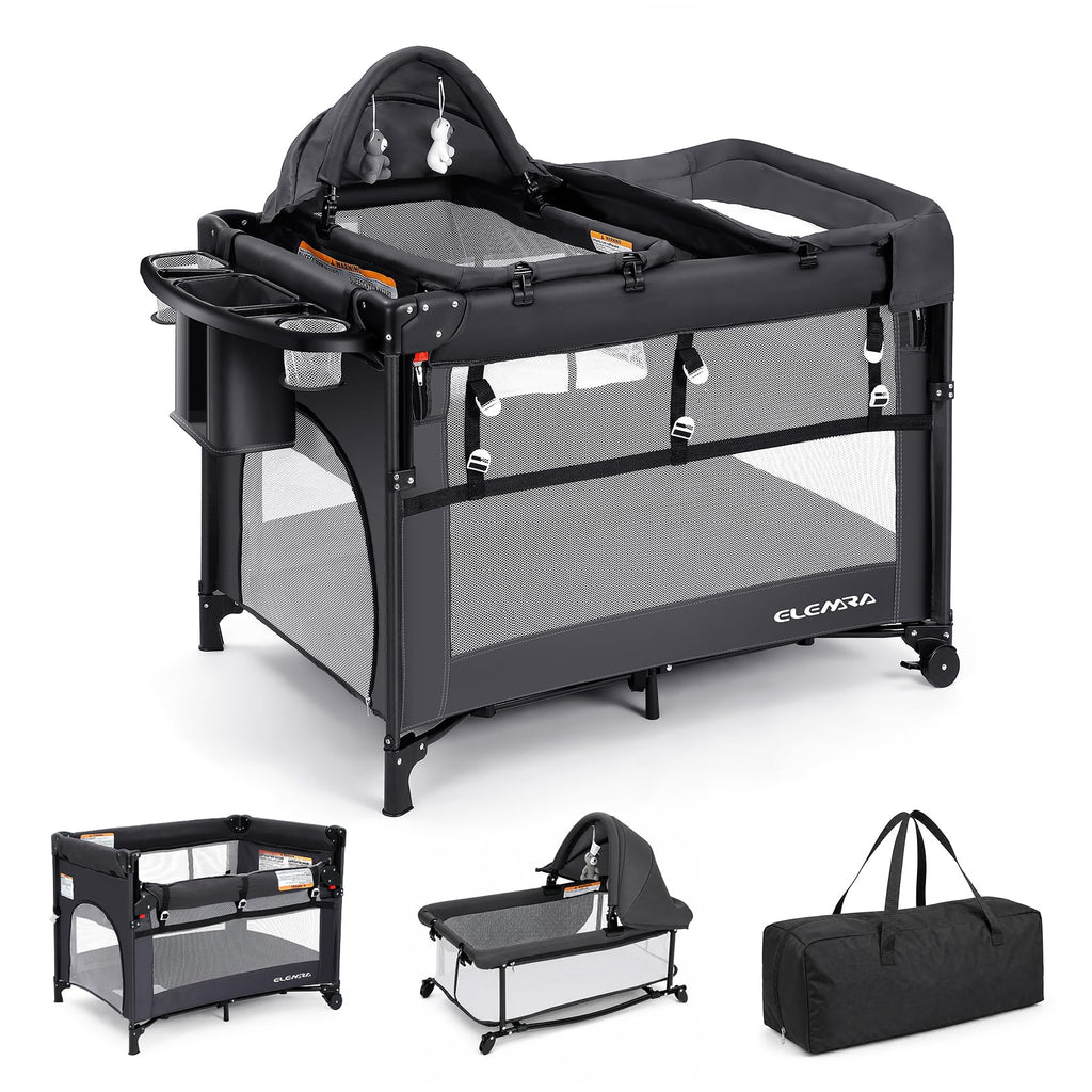 5 in 1 Adjustable Foldable Playard with Changing Table B351