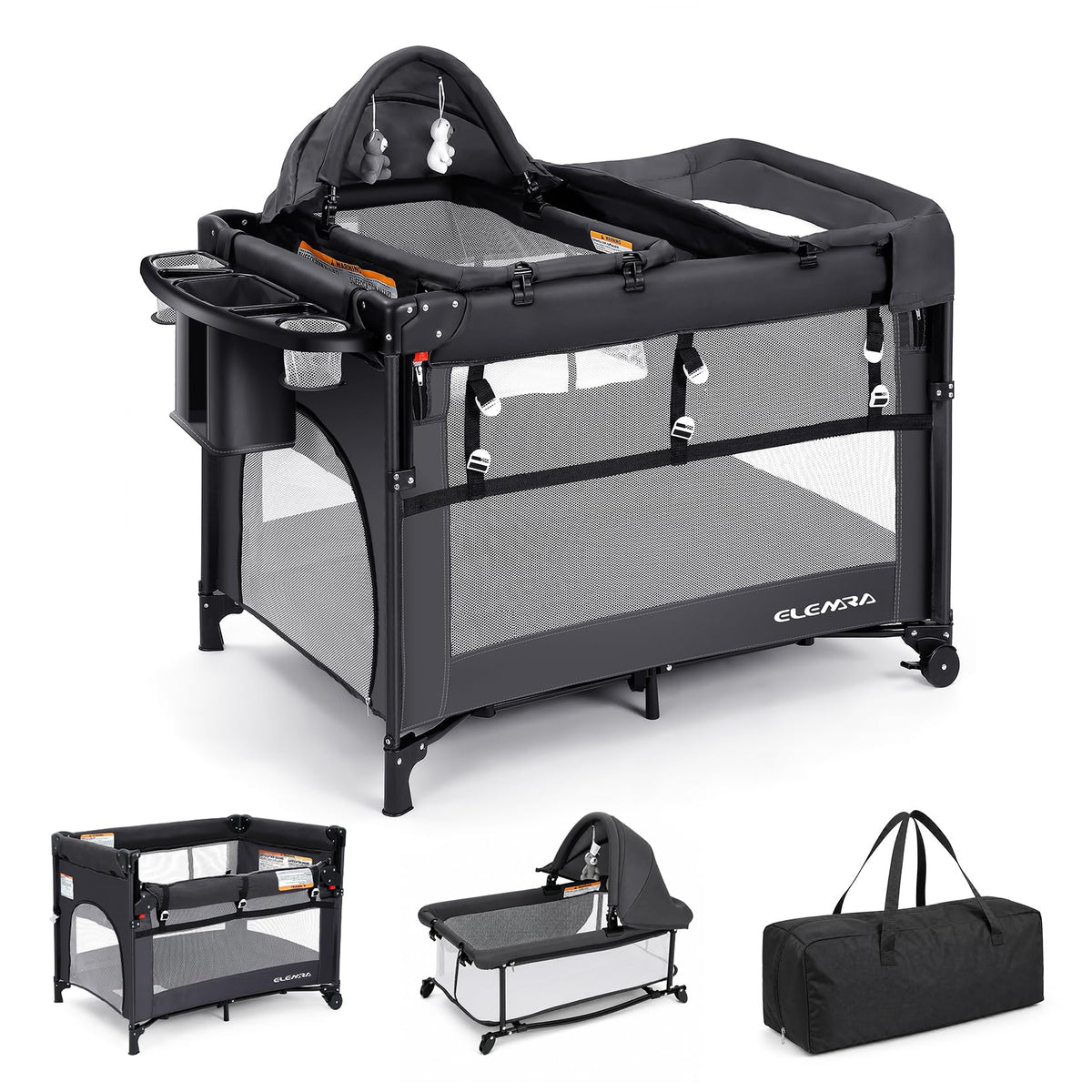 5 in 1 Adjustable Foldable Playard with Changing Table B351
