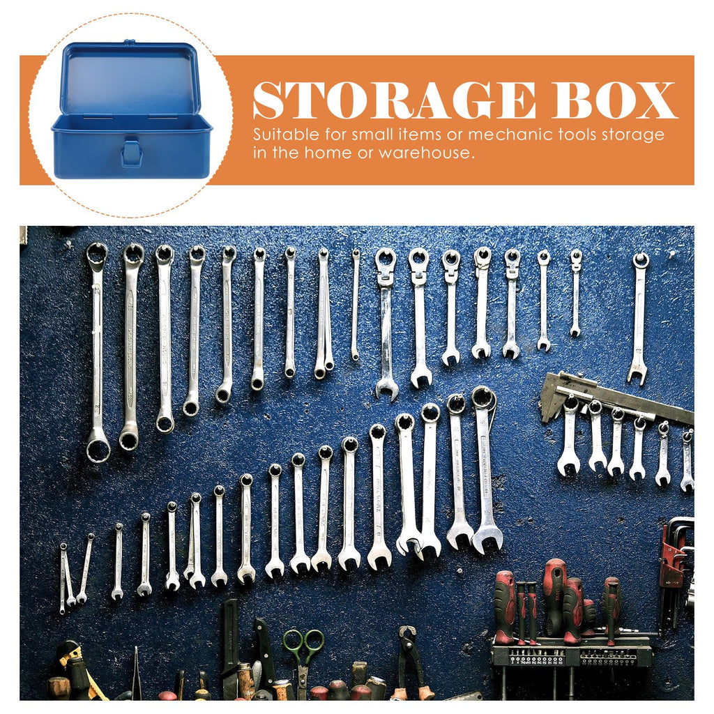 Blue Heavy Duty Portable Iron Toolbox Organizer R79468