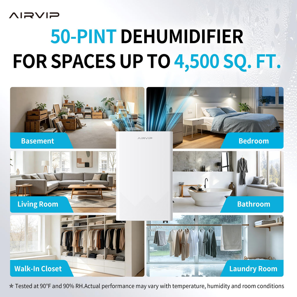 50 Pints Dehumidifier with Drain Hose F83873