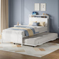Twin Daybed with Trundle Bed and Storage Headboard U364200