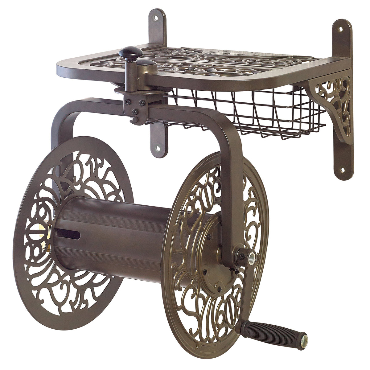 Bronze Cast Aluminum Garden Hose Reel G809