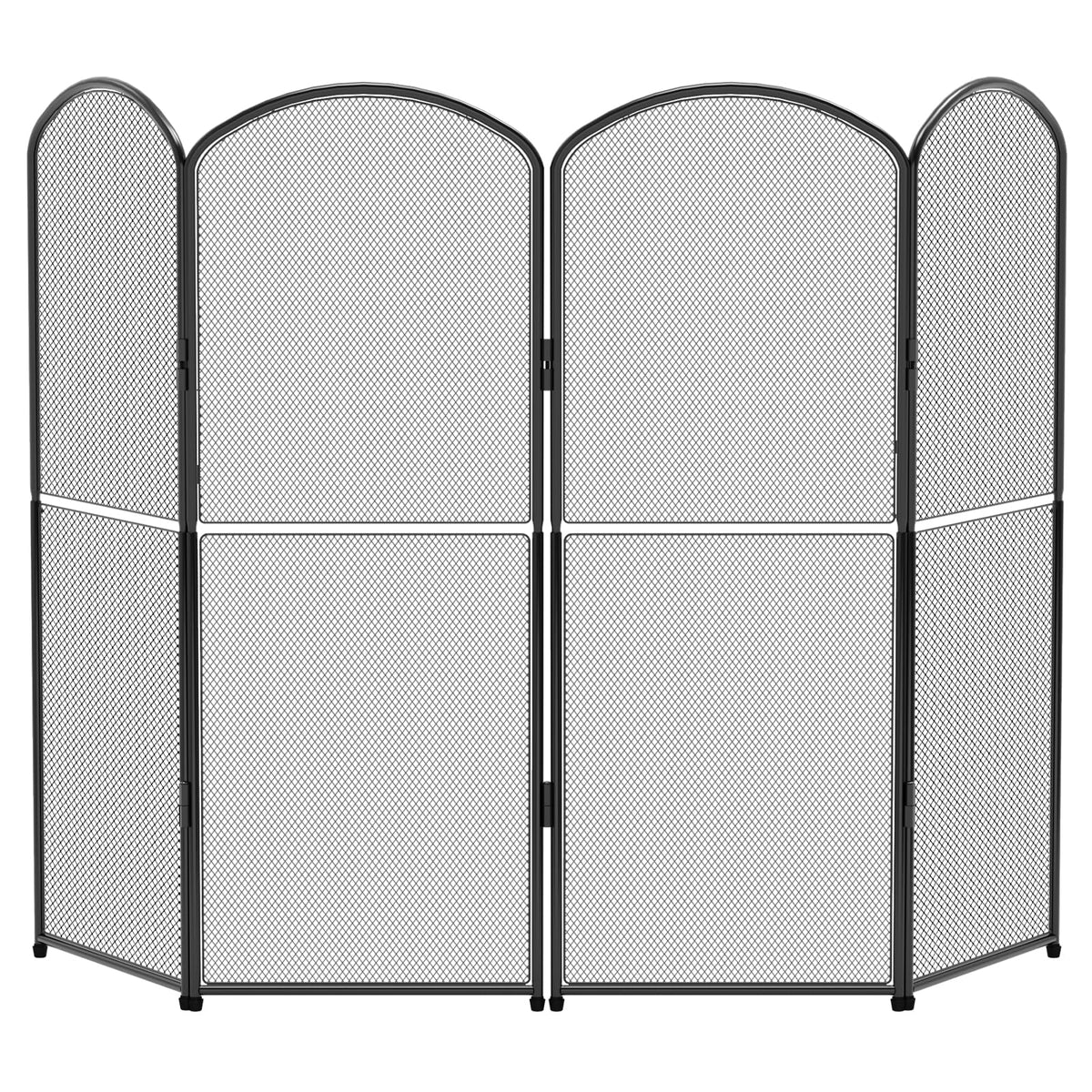 Black Foldable Fireplace Screen H1933