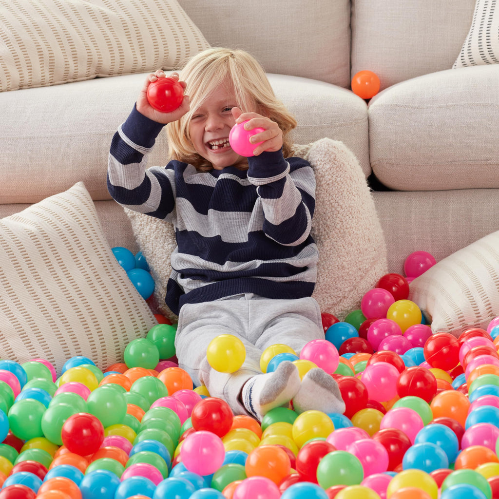BPA Free Crush-Proof Plastic Ball Pit Balls with Storage Bag, 6 Bright Colors, Pack of 1000 L55565