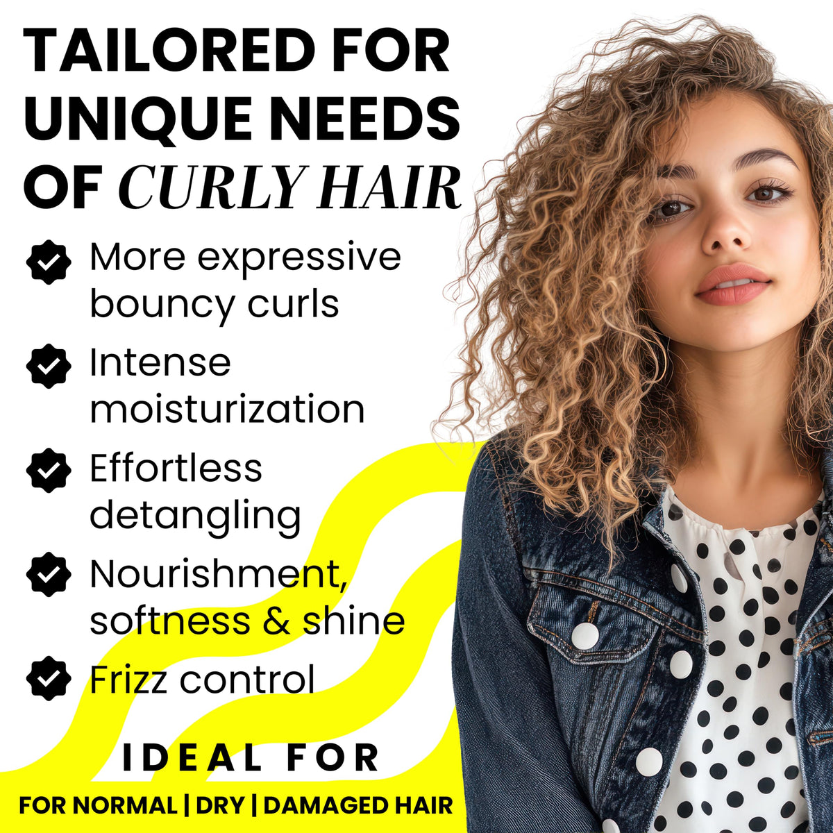 Curly Hair Shampoo and Conditioner Set D7922