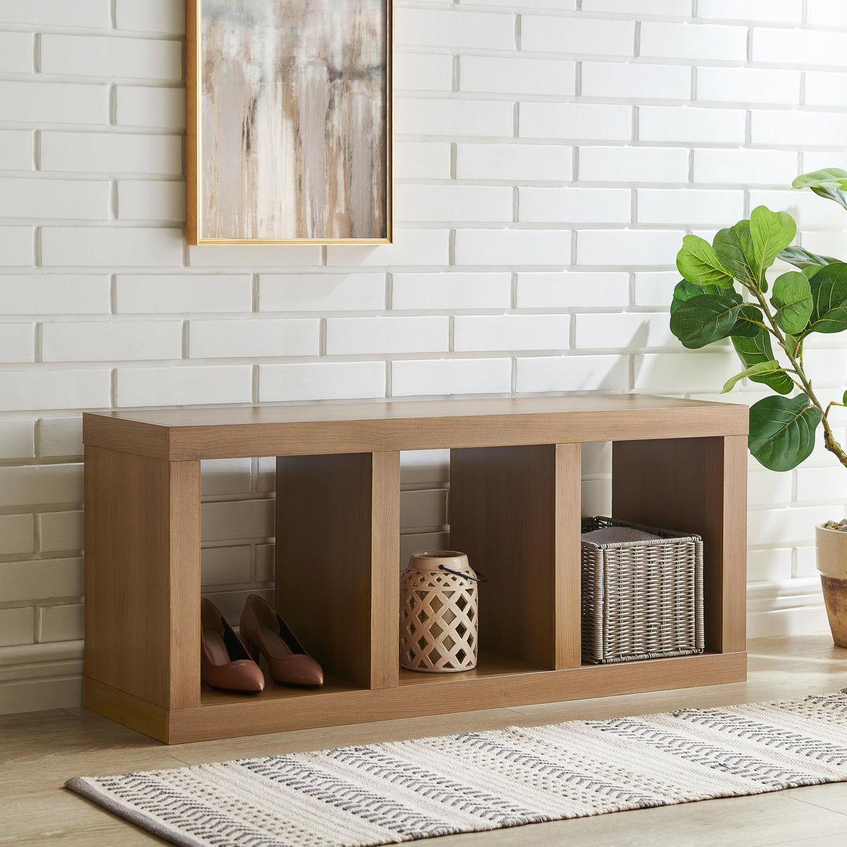 58" Wooden TV Stand with Open Storage F3855