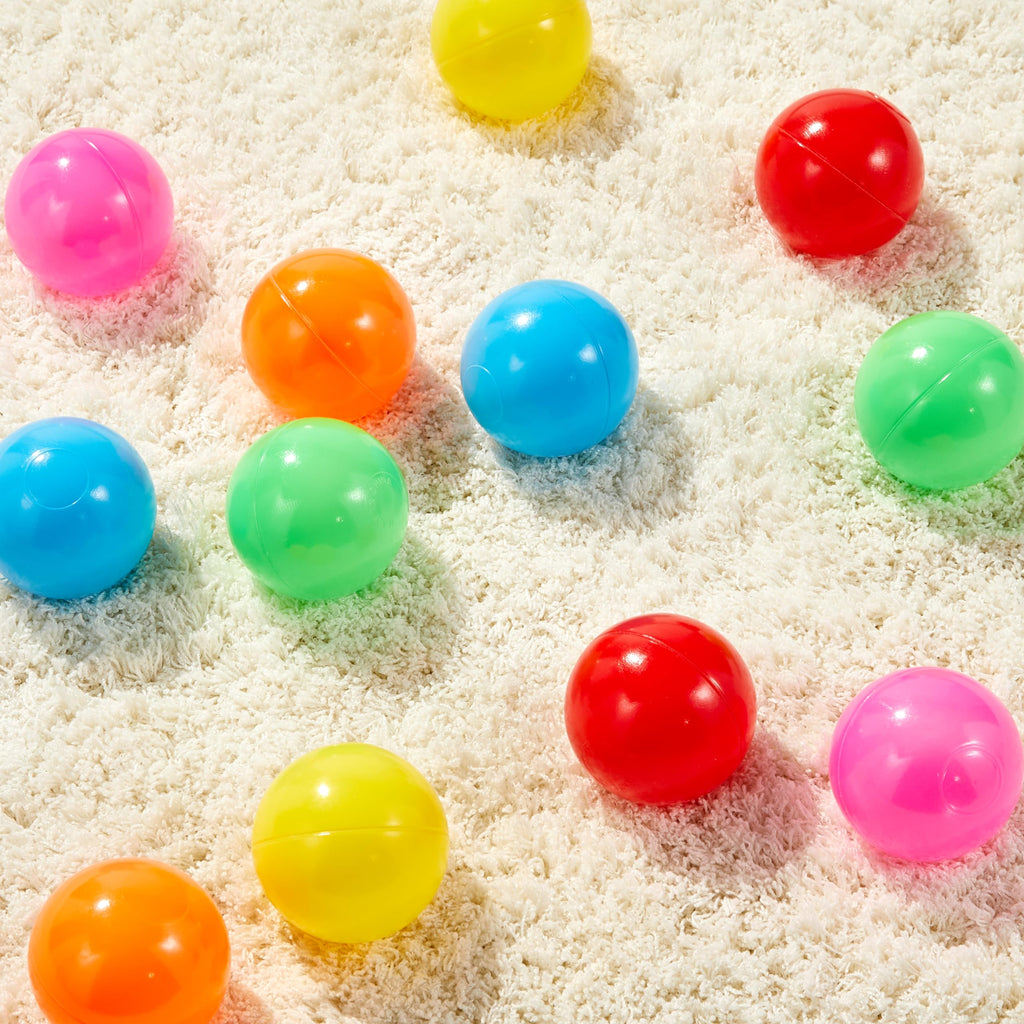 BPA Free Crush-Proof Plastic Ball Pit Balls with Storage Bag, 6 Bright Colors, Pack of 1000 L55565