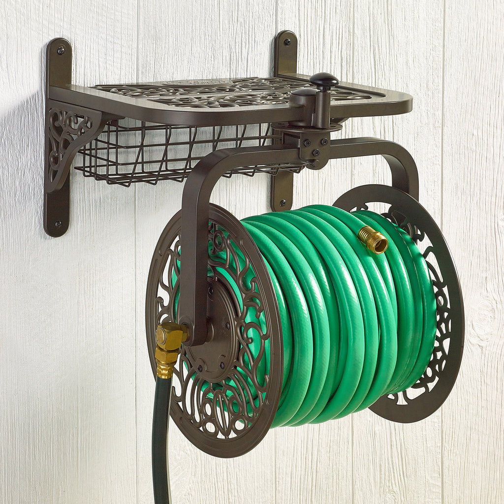 Bronze Cast Aluminum Garden Hose Reel G809
