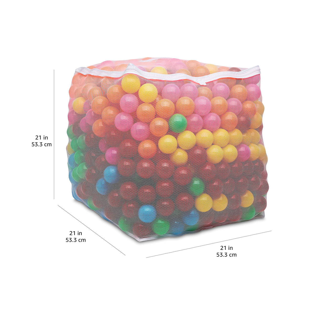 BPA Free Crush-Proof Plastic Ball Pit Balls with Storage Bag, 6 Bright Colors, Pack of 1000 L55565